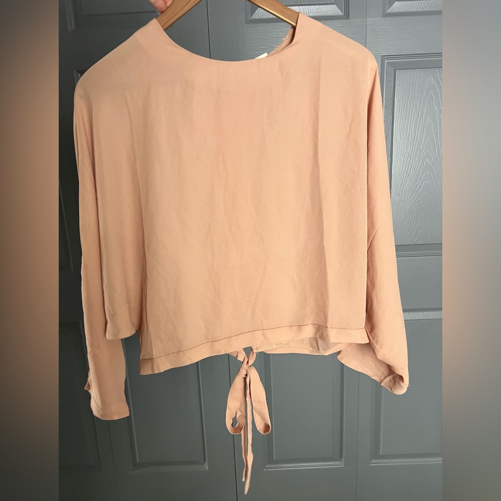 Pink Tie-Back Women's Top